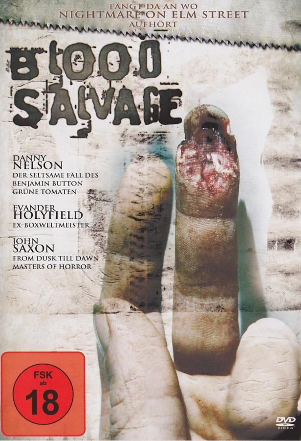 Das Cover des Films „Blood Salvage“ zeigt blutige Finger.