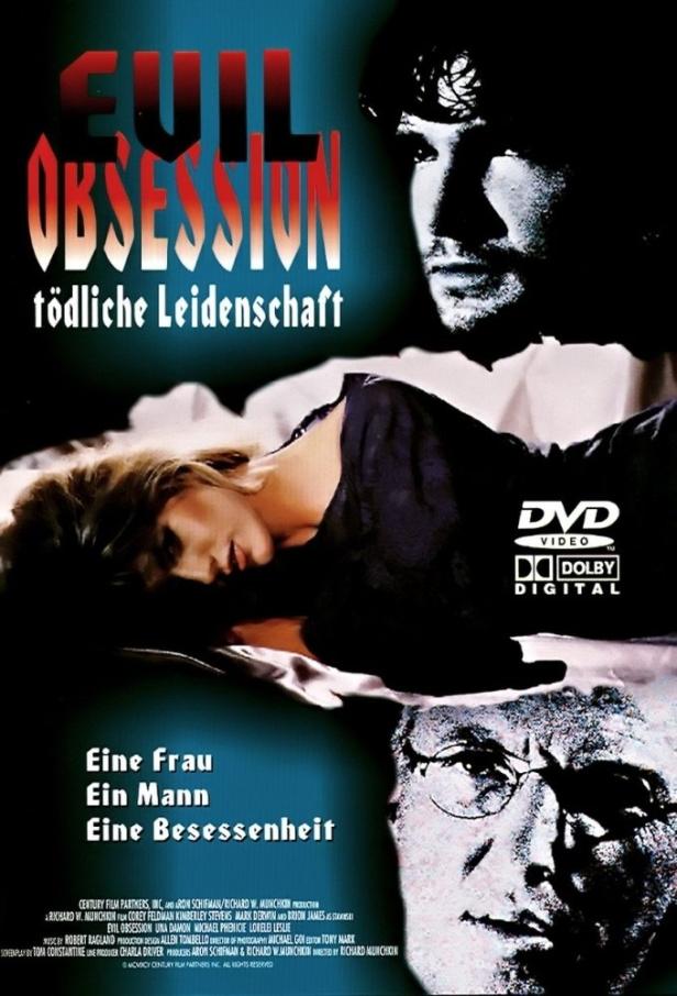 Das Filmplakat für „Evil Obsession“ zeigt eine Frau, einen Mann und eine tödliche Leidenschaft.