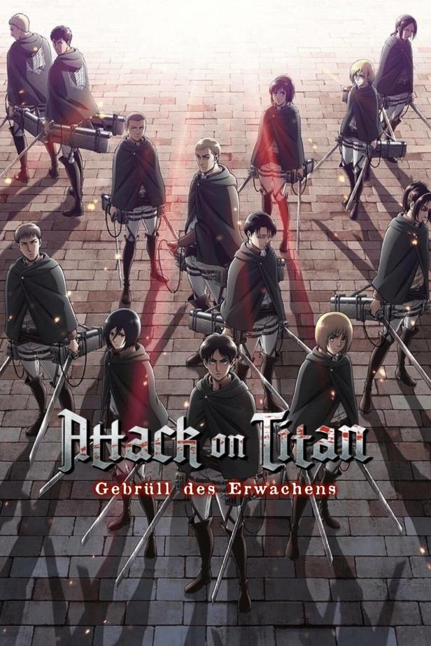Das Cover von „Attack on Titan: Gebrüll des Erwachens“ zeigt die Charaktere in ihren Uniformen.