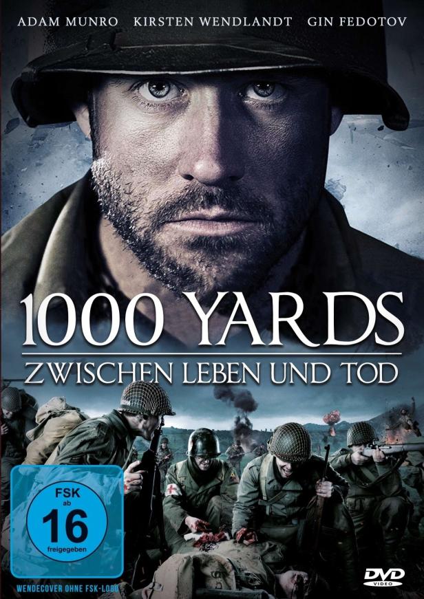 Das Filmplakat für „1000 Yards“ zeigt einen Soldaten im Krieg.