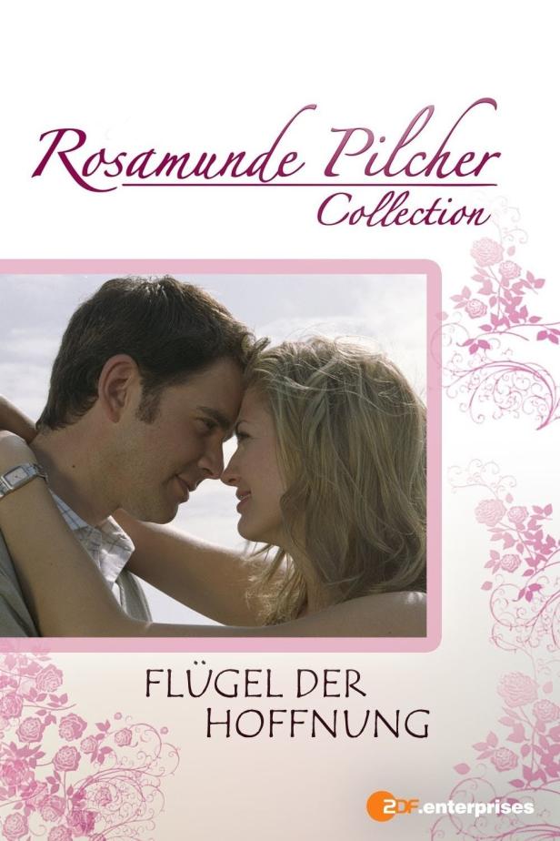 Das Cover von Rosamunde Pilchers „Flügel der Hoffnung“ zeigt ein verliebtes Paar.