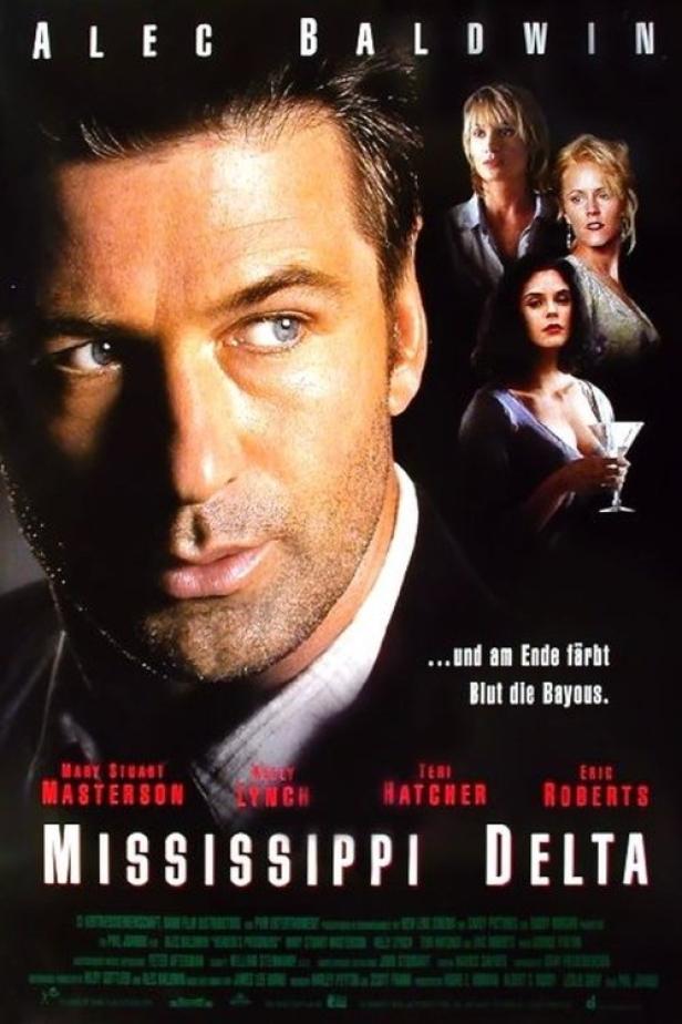 Das Filmplakat für „Mississippi Delta“ mit Alec Baldwin im Vordergrund.