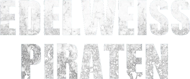 Das Logo für „Edelweiss Piraten“ vor schwarzem Hintergrund.