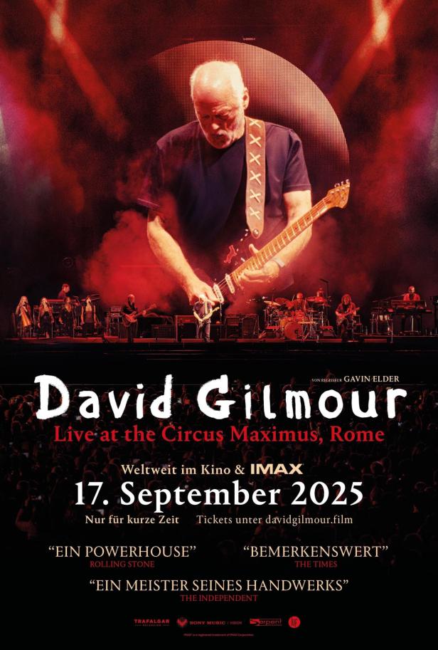 David Gilmour spielt live im Circus Maximus in Rom.