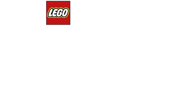 Das Lego-Logo auf einem roten Hintergrund.