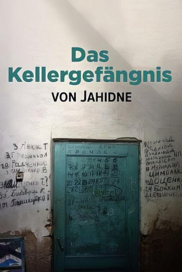 Das Buchcover von „Das Kellergefängnis“ von Jahidne zeigt eine beschriftete Kellertür.