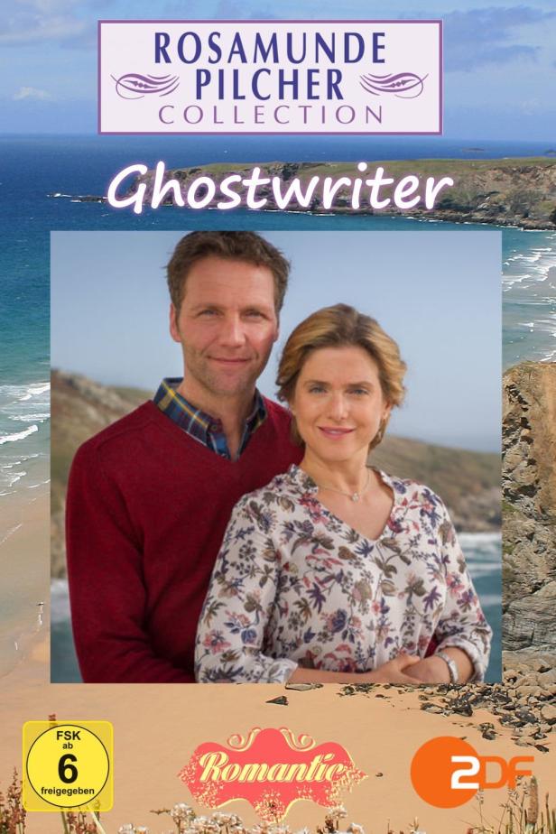 Das Cover der „Rosamunde Pilcher Collection: Ghostwriter“ zeigt ein Paar vor einer Küstenlandschaft.