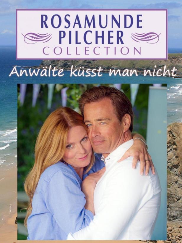 Das Cover des Rosamunde Pilcher Films „Anwälte küsst man nicht“ mit einem Paar vor einer Küstenlandschaft.