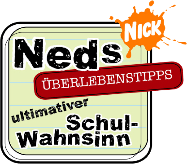 Das Logo für „Neds ultimativer Schulwahnsinn – Überlebenstipps“ von Nickelodeon.