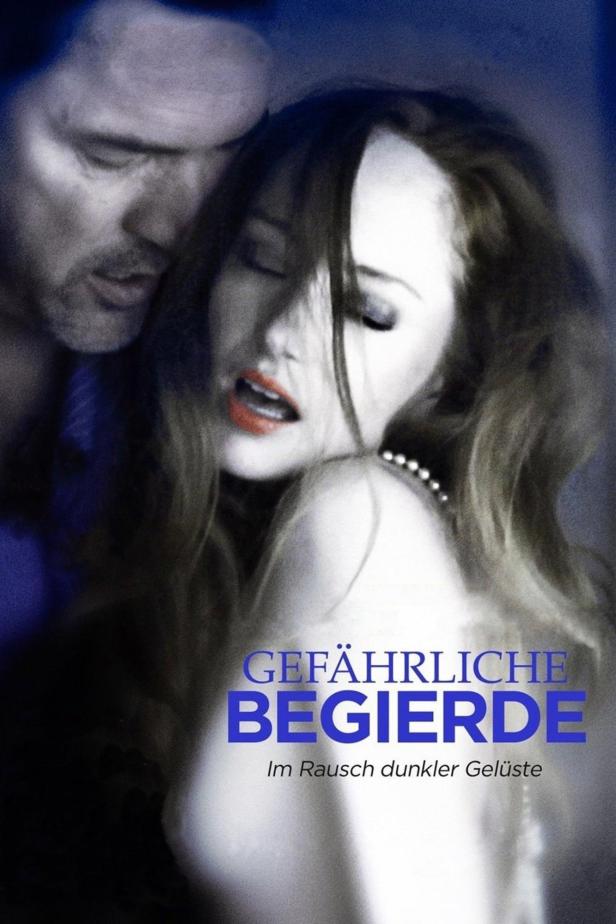 Ein Mann umarmt eine Frau; Filmposter für „Gefährliche Begierde“.