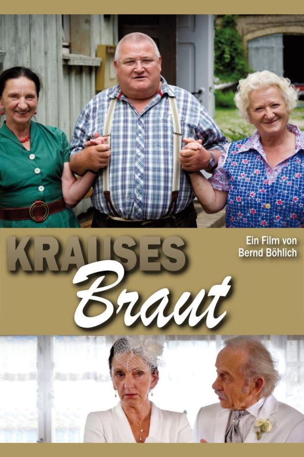 Das Filmplakat für „Krauses Braut“ zeigt drei ältere Personen und ein Hochzeitspaar.