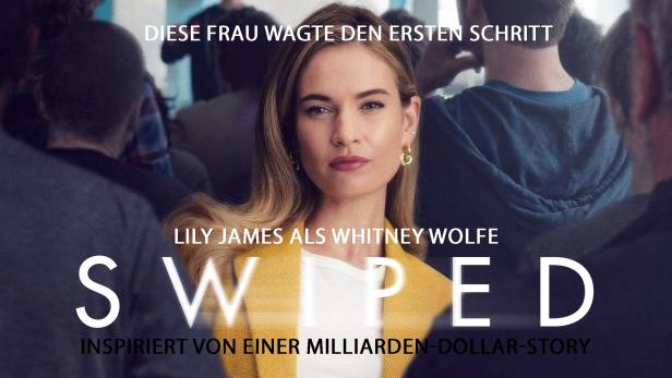 Lily James als Whitney Wolfe in dem Film „Swiped“, inspiriert von einer Milliardärsgeschichte.