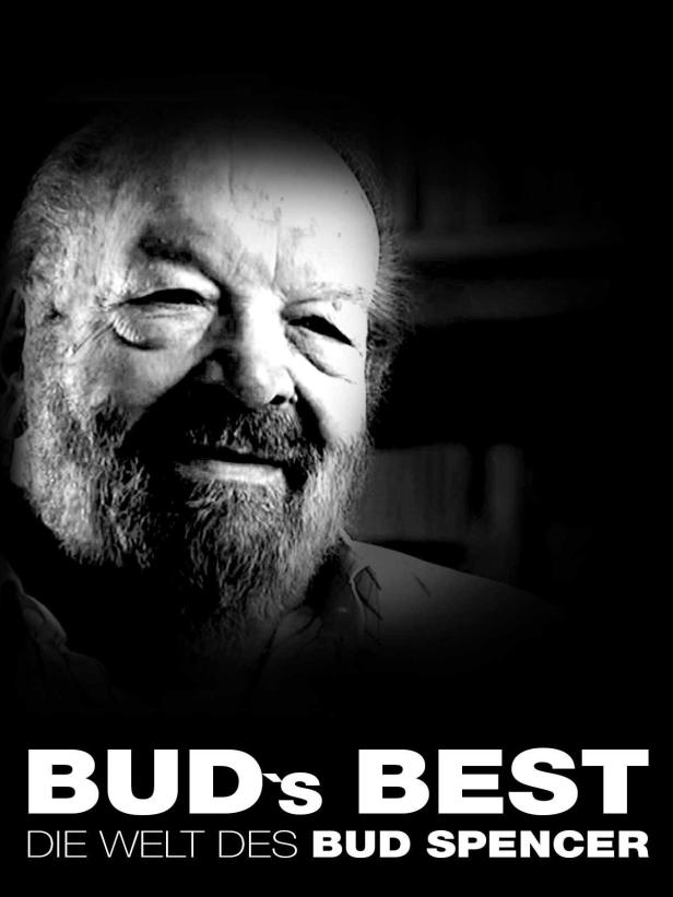 Schwarzweiß-Porträt von Bud Spencer für „Bud’s Best – Die Welt des Bud Spencer“.