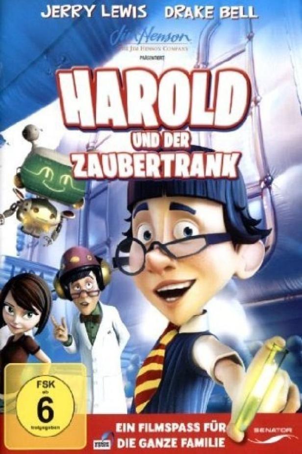 Das Filmplakat für „Harold und der Zaubertrank“ mit den Hauptfiguren.