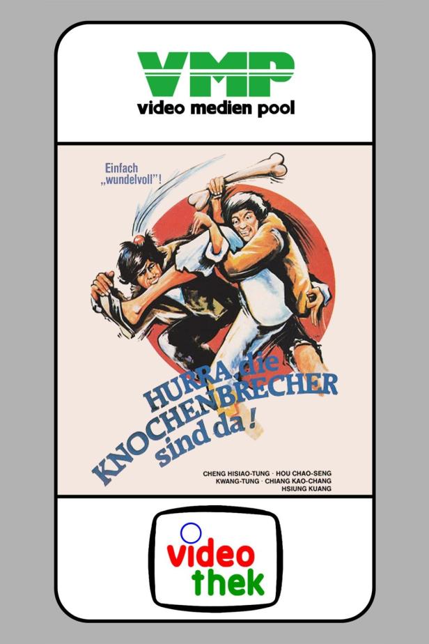 Das Cover des Films „Hurra, die Knochenbrecher sind da!“ zeigt zwei kämpfende Männer.