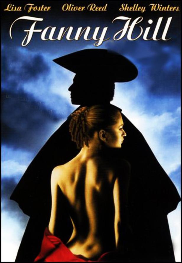 Das Filmplakat für „Fanny Hill“ zeigt eine Frau und einen Mann in Silhouette.