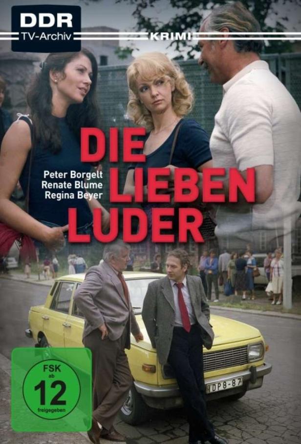 Das Cover des DDR-Krimis „Die lieben Luder“ mit Peter Borgelt, Renate Blume und Regina Beyer.