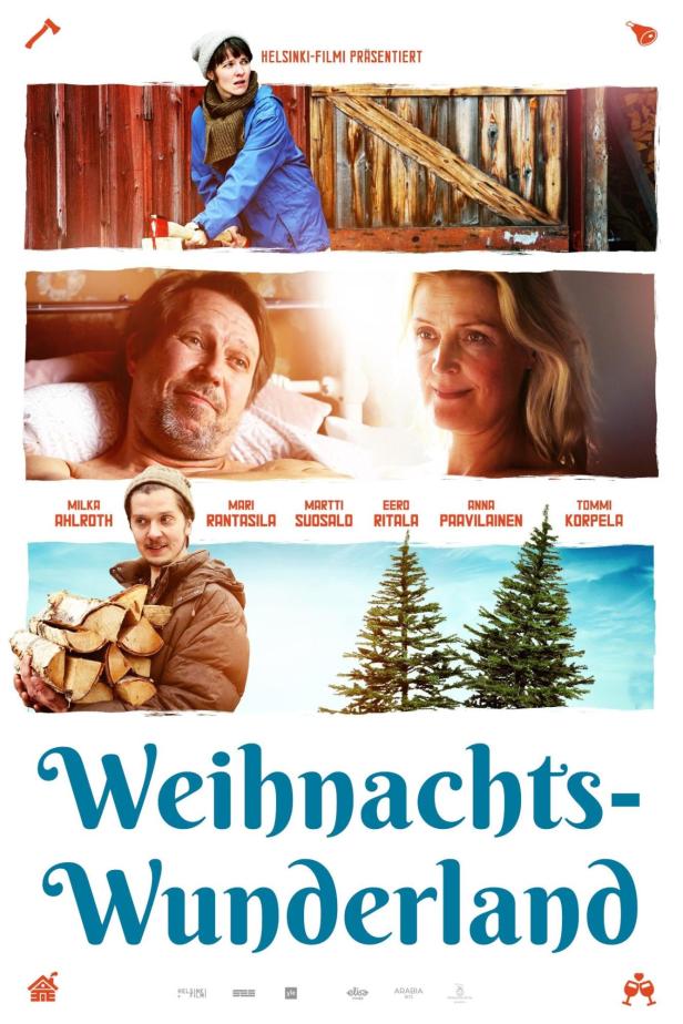 Das Filmplakat für „Weihnachts-Wunderland“ zeigt verschiedene Szenen und die Namen der Schauspieler.