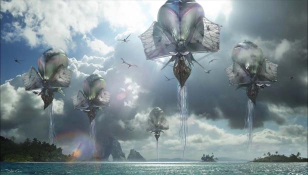 Sci-Fi-Ballone aus der Avatar-Welt
