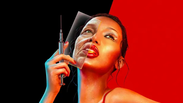 Jessica Alexander mit der Beauty-Spritze