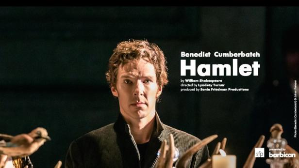 Werbeplakat für „Hamlet“ mit Benedict Cumberbatch in der Hauptrolle.