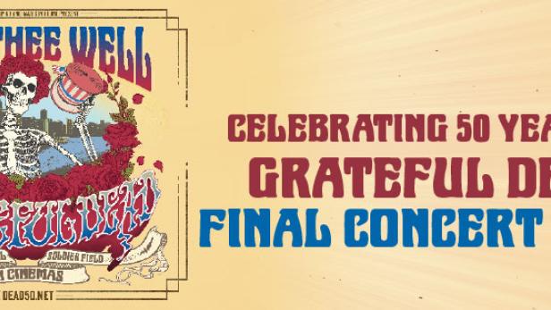 Ein Werbeplakat für „Fare Thee Well“, das 50-jährige Jubiläumskonzert von Grateful Dead in Chicago.