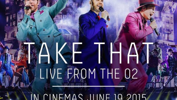 Die Band Take That tritt live in der O2 Arena auf.