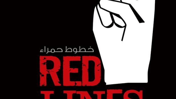 Ein Filmplakat für „Red Lines“ mit einer Hand, deren Finger mit roten Fäden gefesselt sind.