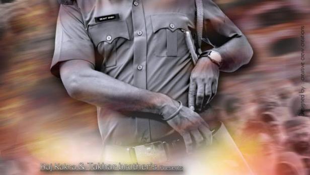 Ein Filmposter für „Kaum De Heere“ mit einem Sikh-Polizisten im Vordergrund.