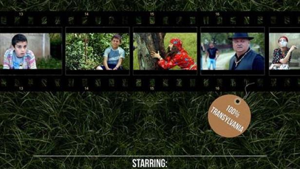 Das Filmplakat für „Usturii“ zeigt eine Reihe von Filmszenen und den Slogan „Sometimes, all you need is an adventure“.