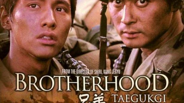 Das Filmplakat für „Brotherhood – Tae Guk Gi“ mit Won Bin und Jang Donggun.