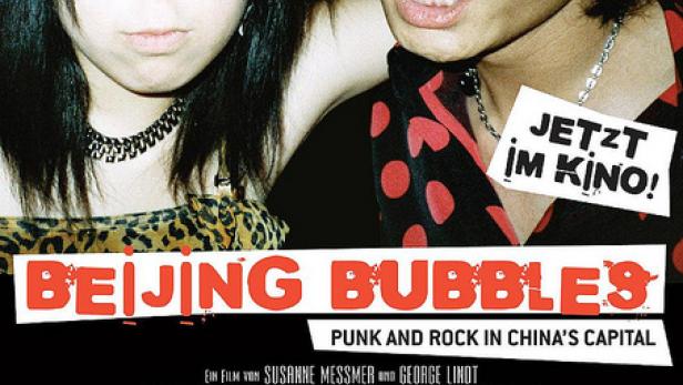 Das Filmplakat für „Beijing Bubbles“, ein Film über Punk und Rock in Chinas Hauptstadt.