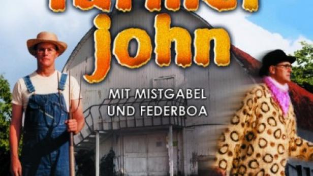 Mit Mistgabel und Federboa - Farmer John