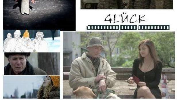 Eine Collage mit Szenen aus dem Film „Glück“.