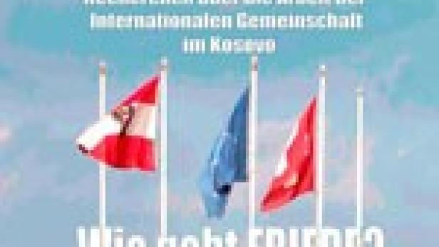 Das Filmplakat für „Wie geht FRIEDE?“ zeigt Flaggen und den Titel des Films.