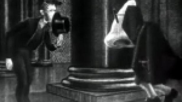 Eine Szene aus dem expressionistischen Stummfilm „Das Cabinet des Dr. Caligari“.