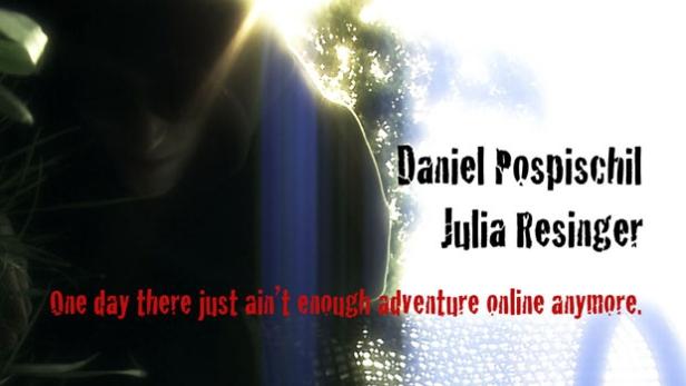 Das Filmplakat für „Geronia“ zeigt eine Person mit Kapuze vor einer mystischen Landschaft.