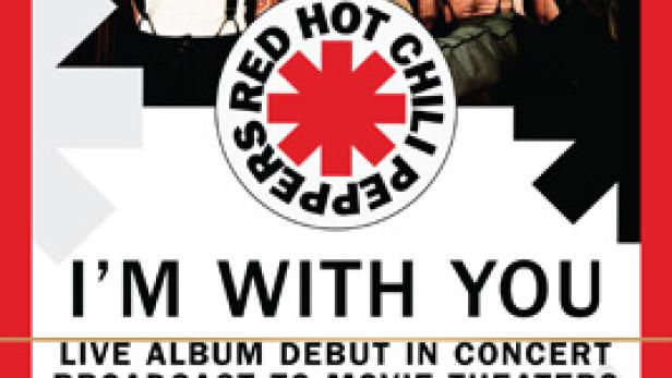 Das Cover für das Live-Album „I'm With You“ der Red Hot Chili Peppers zeigt die Band in Hüten und Hosenträgern.