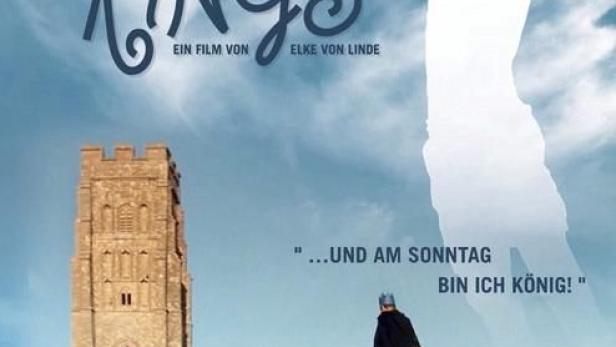 Das Filmplakat für „Part Time Kings“ zeigt einen Jungen mit Krone vor einem Turm und einer Silhouette.