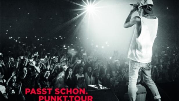 Ein Konzertplakat für „Cro: Passt Schon. Punkt. Tour“ live aus Stuttgart am 05.10.13.