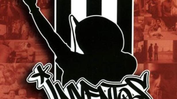 Das Filmplakat für „Inventos: Hip Hop Cubano“ zeigt eine Silhouette vor einer kubanisch inspirierten Flagge.