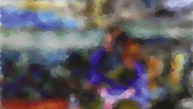 Ein abstraktes Mosaik aus verschiedenen Farben und Formen.