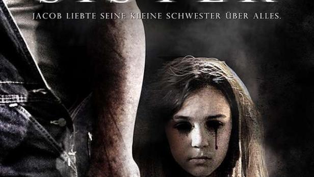 Das Filmplakat für „Sister“ zeigt ein Mädchen mit dunklen Tränen neben einem Mann.