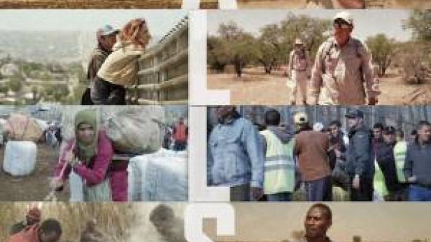 Das Filmplakat für „Walls“ zeigt verschiedene Szenen, die durch Mauern getrennt sind.