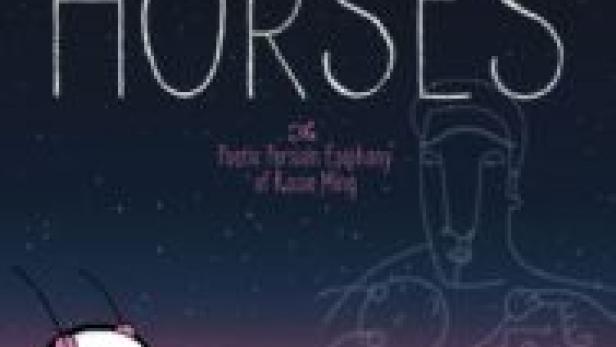 Das Filmplakat für „Window Horses“ zeigt eine stilisierte Zeichentrickfigur vor einer Stadtlandschaft.