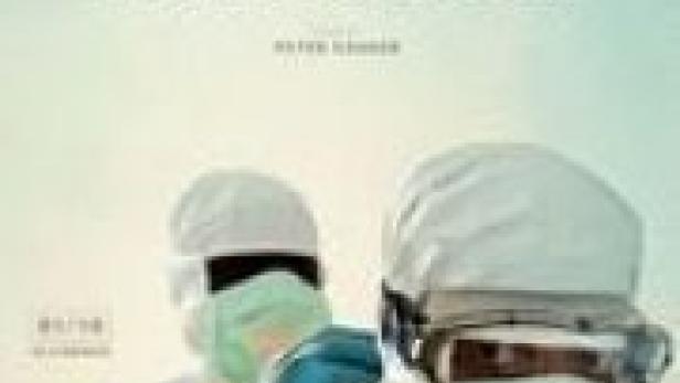 Das Buchcover von „Affliction“ zeigt zwei in Schutzanzüge gekleidete Personen.