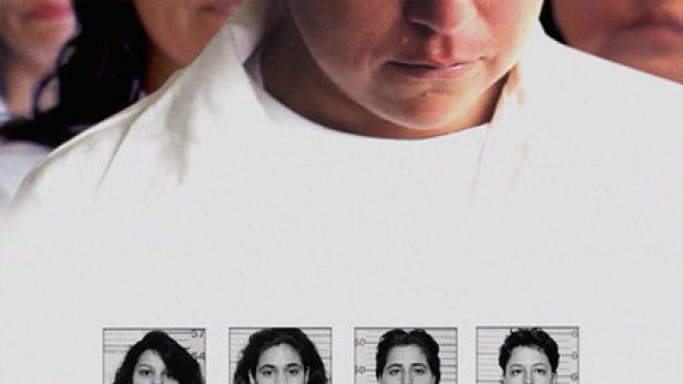 Das Filmplakat für „Southwest of Salem: The Story of the San Antonio Four“ zeigt Porträts von vier Frauen.