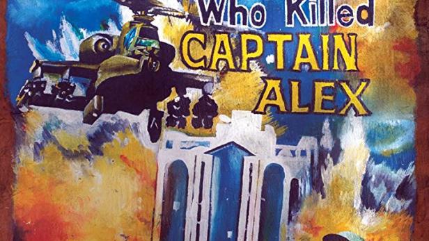 Das Filmplakat für „Who Killed Captain Alex“ zeigt einen Hubschrauber und einen bewaffneten Mann.