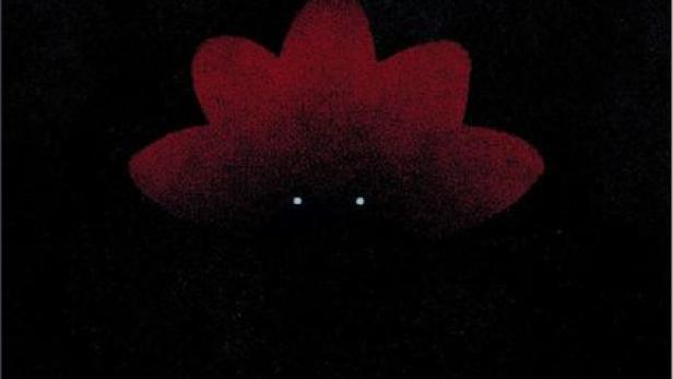 Das Filmplakat für „Carlotta's Face“ zeigt eine stilisierte rote Wolke mit Augen auf schwarzem Hintergrund.