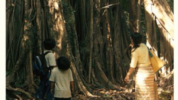 Das Filmplakat für „Passage of Life“ zeigt eine Familie vor einem riesigen Baum.